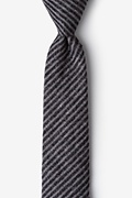 Briggs Charcoal Skinny Tie Photo (0)