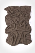 Mens Heathered Solid Chocolate Brown Knit Scarf Photo (5)