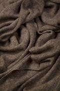Mens Heathered Solid Chocolate Brown Knit Scarf Photo (2)