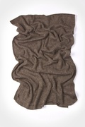 Mens Heathered Solid Chocolate Brown Knit Scarf Photo (1)