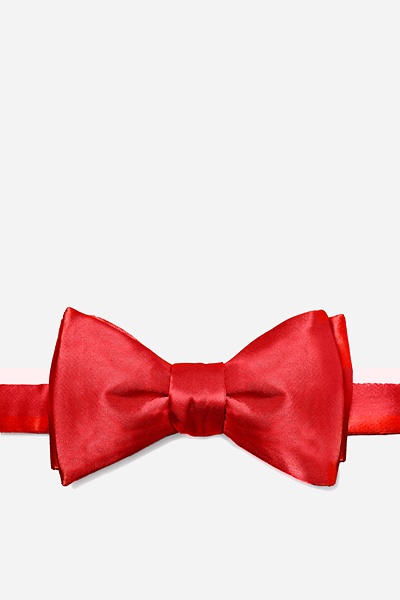 Christmas Red Silk Christmas Red Self-Tie Bow Tie