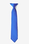 Classic Blue Clip-on Tie For Boys Photo (0)