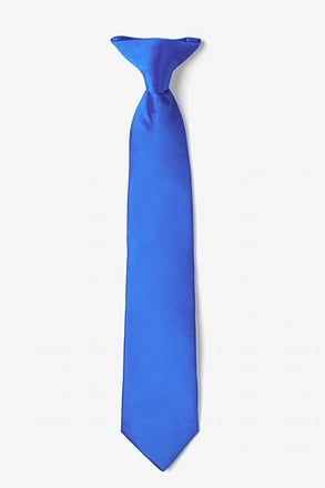 _Classic Blue Clip-on Tie For Boys_