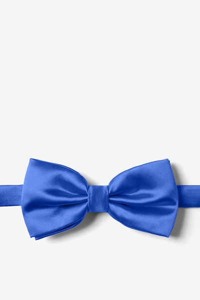 Classic Blue Microfiber Classic Blue Pre-Tied Bow Tie