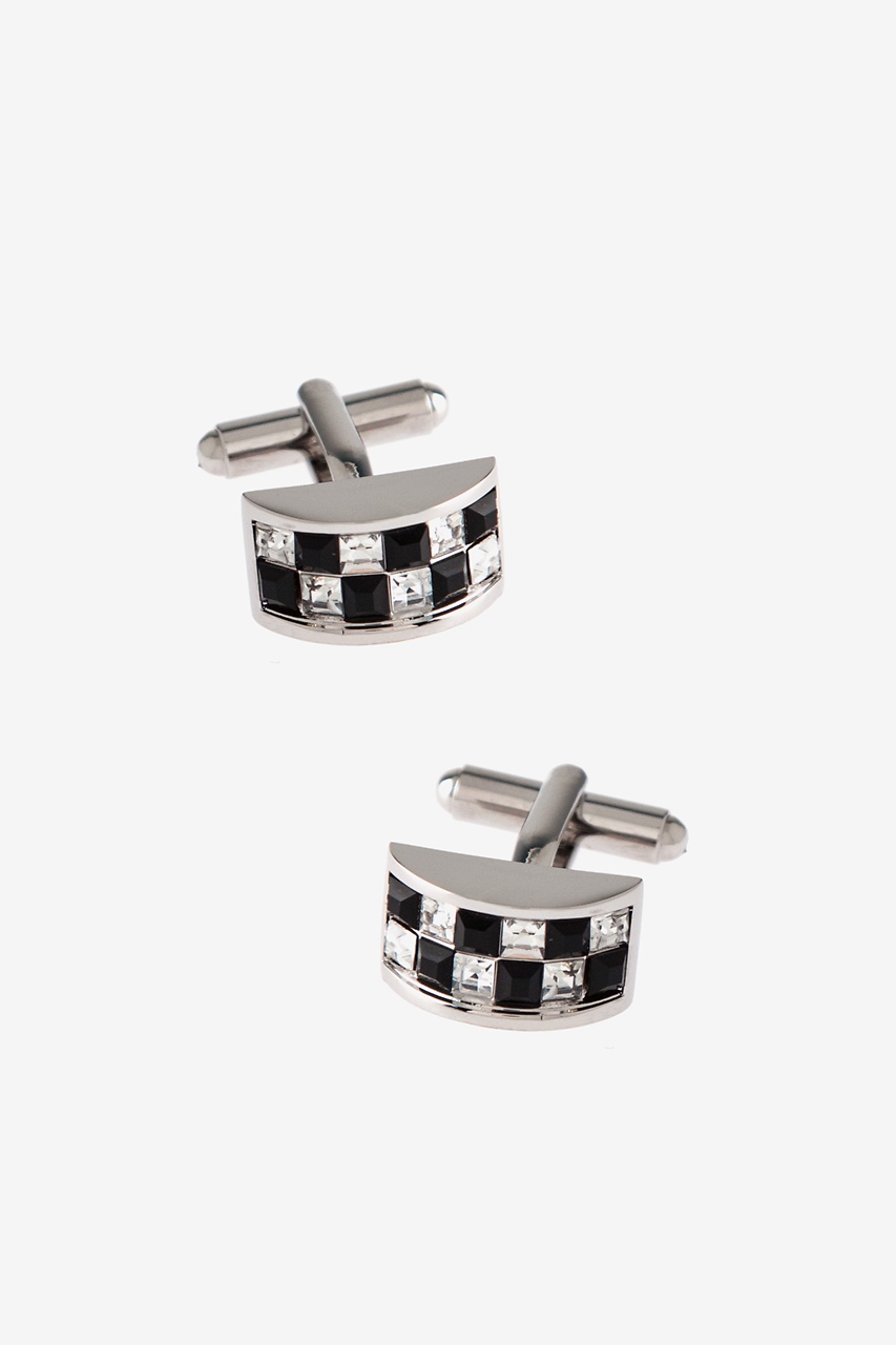 Bejeweled Arch Clear Cufflinks Photo (0)