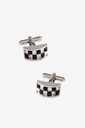 Bejeweled Arch Clear Cufflinks