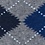 Cobalt Carded Cotton Argyle Assassin Medium-Large Sock