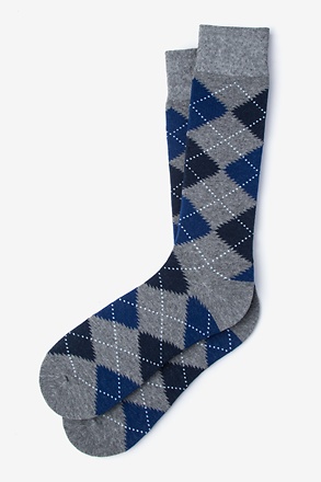 _Argyle Assassin Cobalt Medium-Large Sock_