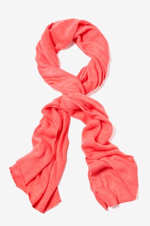 Coral Heathered Scarf