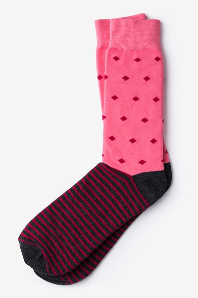 Coral Carded Cotton Arcadia Medium-Large Sock