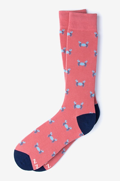 Coral Crab Sock | Nautical Sock | Ties.com