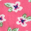 Coral Carded Cotton Garden Grove Floral Medium-Large Sock