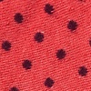 Coral Carded Cotton Laguna Polka Dot No-Show Sock