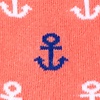 Coral Carded Cotton Mini Anchors Medium-Large Sock