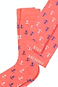 Mini Anchors Coral Medium-Large Sock Photo (1)