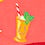 Coral Carded Cotton Mint Julep, Please Medium-Large Sock