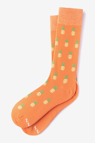 Coral Carded Cotton Pine & Dandy Sock