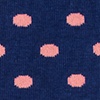 Coral Carded Cotton Power Dots Medium-Large Sock