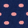 Coral Carded Cotton Power Dots Sock