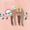 Coral Carded Cotton That Sloth Life Small-Medium Sock