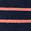 Coral Carded Cotton Virtuoso Stripe Medium-Large Sock