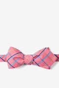 Coral Reece Check Diamond Tip Bow Tie Photo (0)