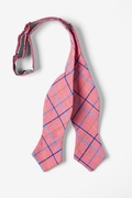Coral Reece Check Diamond Tip Bow Tie Photo (1)