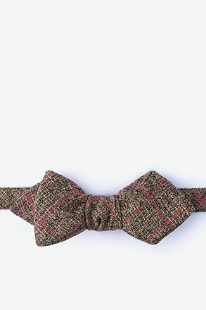 _Fletcher Coral Diamond Tip Bow Tie_