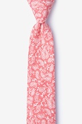 Guryon Coral Skinny Tie Photo (0)