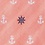 Coral Microfiber Anchors & Ships Wheels Tie