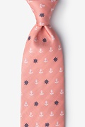 Anchors & Ships Wheels Coral Tie Photo (0)