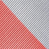 Coral Microfiber Coral & Silver Stripe Self-Tie Bow Tie