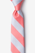 Coral Microfiber Coral & Silver Stripe