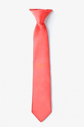 Coral Clip-on Tie For Boys