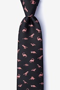 Coral Dinosaurs Roaming Extra Long Tie Photo (0)