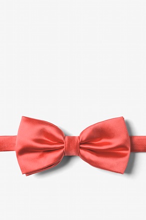 Coral Pre-Tied Bow Tie