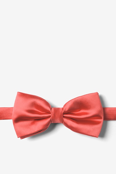 Coral Microfiber Pre-Tied Bow Tie | Ties.com