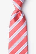 Coral Microfiber Jefferson Stripe