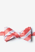 Jefferson Stripe Coral Self-Tie Bow Tie Photo (0)