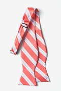 Jefferson Stripe Coral Self-Tie Bow Tie Photo (1)