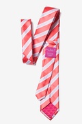 Jefferson Stripe Coral Skinny Tie Photo (2)