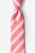 Jefferson Stripe Coral Tie For Boys Photo (0)