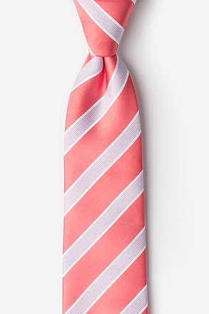 _Jefferson Stripe Coral Tie For Boys_