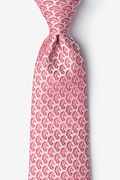 Seahorses Coral Extra Long Tie Photo (0)