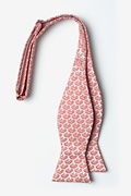 Seahorses Coral Self-Tie Bow Tie Photo (1)