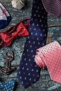 Seahorses Coral Skinny Tie Photo (1)