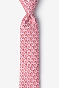 Seahorses Coral Skinny Tie Photo (0)