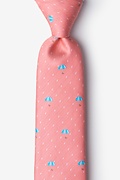 Umbrellas Coral Extra Long Tie Photo (0)