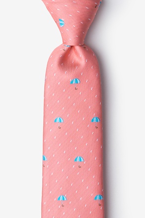 _Umbrellas Coral Extra Long Tie_