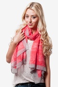 Coral Lets Be Neighbors Scarf Photo (2)